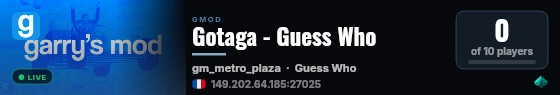 Gotaga - Guess Who live status badge