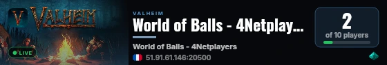 World of Balls - 4Netplayers live status badge