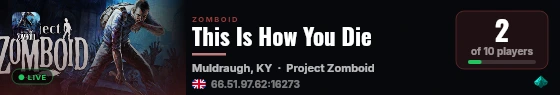This Is How You Die live status badge