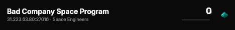 Bad Company Space Program live status badge