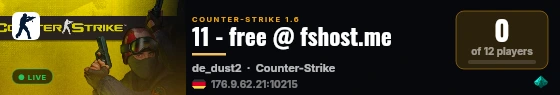 11 - free @ fshost.me live status badge