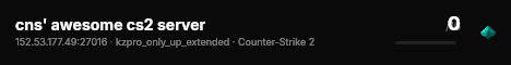 cns' awesome cs2 server live status badge