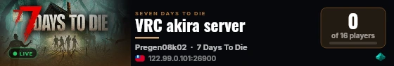 VRC akira server live status badge
