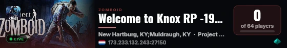 Welcome to Knox RP -1993- live status badge