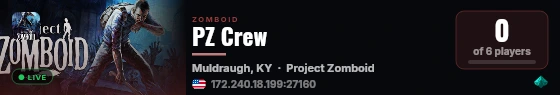 PZ Crew live status badge