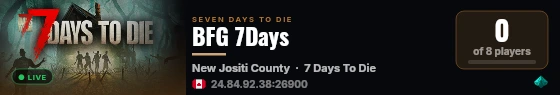 BFG 7Days live status badge