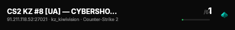 CS2 KZ #8 [UA] — CYBERSHOKE.NET (TIER 1-3 - EASY) live status badge