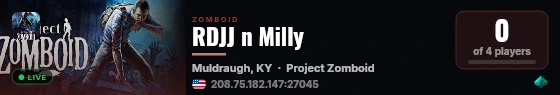 RDJJ n Milly live status badge