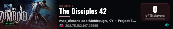 The Disciples 42 live status badge
