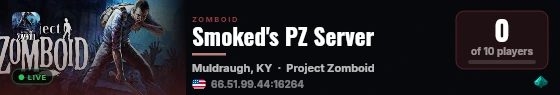 Smoked's PZ Server live status badge