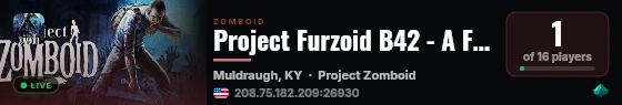 Project Furzoid B42 - A Furry Server live status badge