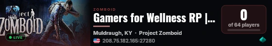 Gamers for Wellness RP | Vanilla | 200% XP | Wiped Aug/04 live status badge