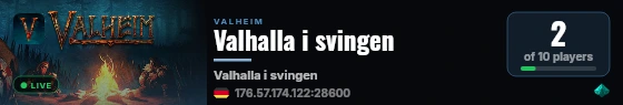 Valhalla i svingen live status badge
