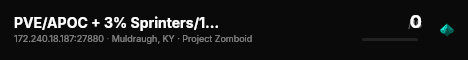 PVE/APOC + 3% Sprinters/1.5XP/Journal/Claims/EasyCars live status badge