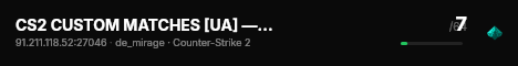 CS2 CUSTOM MATCHES [UA] — CYBERSHOKE.NET live status badge