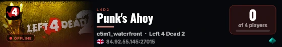Punk's Ahoy live status badge