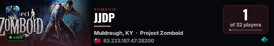 Project Zomboid by G-PORTAL.com live status badge