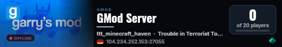 GMod Server live status badge