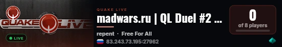 madwars.ru | QL Duel #2 (CPM) live status badge