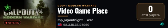 Video Game Place live status badge