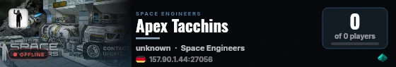 Apex Tacchins live status badge