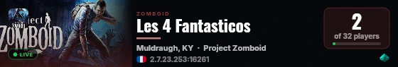 Les 4 Fantasticos live status badge