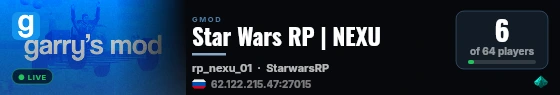 Star Wars RP | NEXU live status badge