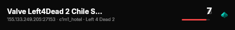Valve Left4Dead 2 Chile Server (srcds1010-scl1.241.139) live status badge