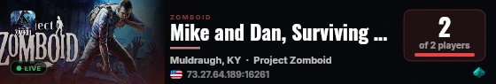 Mike and Dan, Surviving (if we can) live status badge