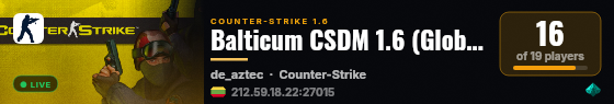 Balticum CSDM 1.6 (Global) live status badge