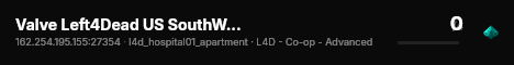 Valve Left4Dead US SouthWest Server (srcds2001-lax2.389.340) live status badge