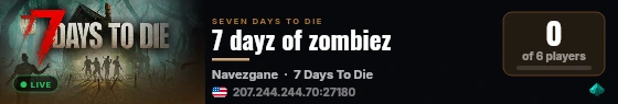 7 dayz of zombiez live status badge