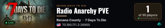 Radio Anarchy PVE live status badge