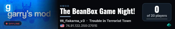 The BeanBox Game Night! live status badge