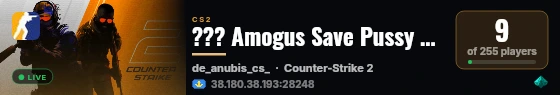??? Amogus Save Pussy Server ??? live status badge
