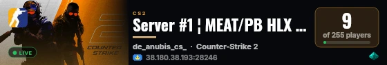 Server #1 ¦ MEAT/PB HLX ¦ [LIVE 15-17] live status badge