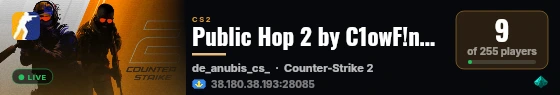Public Hop 2 by C1owF!nger live status badge