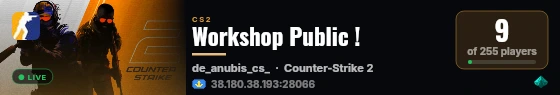 Workshop Public ! live status badge