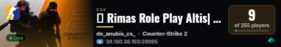 ➡️ Rimas Role Play Altis| Public live status badge