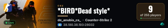 *BIRD*Dead style* live status badge