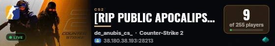 [RIP PUBLIC APOCALIPSIS] | PRIME | [!lk] [!lm] [!menu] [!shop] live status badge