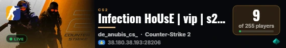 Infection HoUsE | vip | s2 !shop live status badge