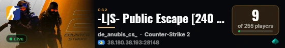 -L|S- Public Escape [240 MAPS] [100 FPS] live status badge