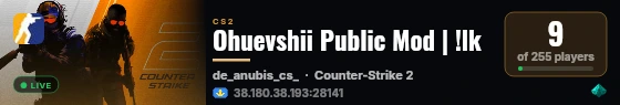 Ohuevshii Public Mod | !lk live status badge