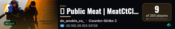 ➡️ Public Meat | MeatCtClub.NeT live status badge