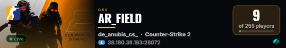 AR_FIELD live status badge
