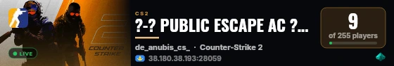 ?-? PUBLIC ESCAPE AC ?- Otaku.TF -? ? live status badge
