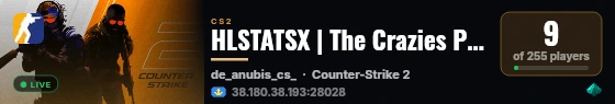 HLSTATSX | The Crazies Public live status badge