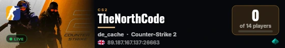 TheNorthCode live status badge