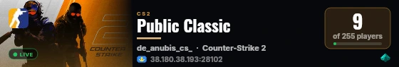 Public Classic live status badge